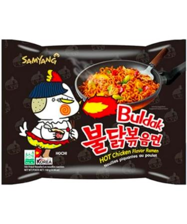 Samyang Buldak Ramen Korean Hot Spicy Chicken Stir-Fried Ramyun Noodles 140g Vmart (Pack of 40) - Buy Online on SooperMarket.com
