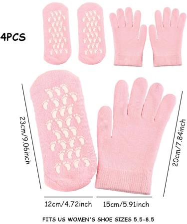 Moisturising Gloves and Socks for Dry Hands Spa Moisture Socks Foot Gel Spa Softens Cracked Silicone Foot Moisturiser Socks and Gloves for Hands Feet Overnight Hydrating Care - Buy Online on SooperMarket.com