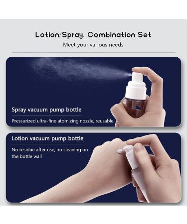 SIGOEI 13 Pack Travel Sub-Bottling Set - TSA Approved Cosmetic Containers for Lotion, Shampoo, Cream, Soap - Vacuum Pump Bottle 13 Pack - Buy Online on SooperMarket.com