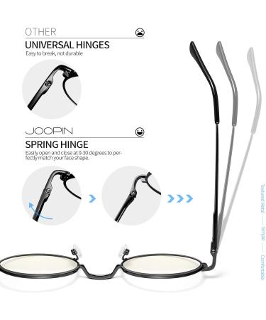 Joopin Round Blue Light Blocking Glasses for Women Men Clear Lens Anti Eye Strain UV Glare Glasses for Computer Gaming TV 07 Round Black Frame Anti Blue Light Lens Clear - Buy Online on SooperMarket.com