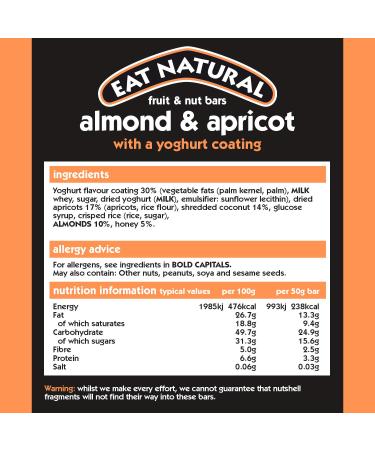 Eat Natural Almond Apricot Yoghurt Bar - 150g - Buy Online on SooperMarket.com
