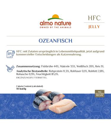 Almo Nature HFC Jelly Wet Cat Food - Ocean Fish 24-Pack (70g) - Nutritious & Delicious Cat Treats - Buy Online on SooperMarket.com