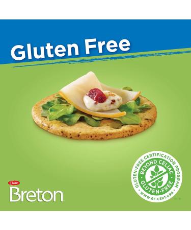 Dare Breton Gluten Free Entertaining Crackers Original with Flax, 4.76 oz (Pack of 6) - Party Snacks with No Artificial Colors or Flavors - Buy Online on SooperMarket.com