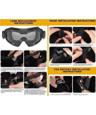 Tactical PJ Airsoft Helmet Set with Full Face Protection Mask, Detachable Anti-Fog Goggles - Paintball CS BK - Buy Online on SooperMarket.com