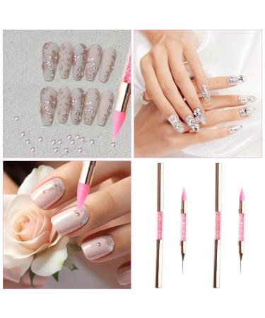 Rhinestone Picker Doting Pen - Dual-Ended Wax Pencil for Nail Art & DIY Crafts (Pink) | International Shipping Available - Buy Online on SooperMarket.com