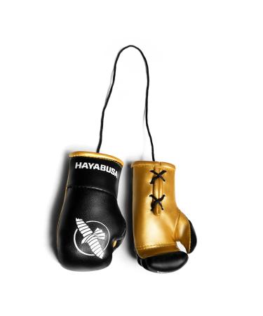 Hayabusa Mini Boxing Gloves, Men and Women Boxing Gifts - Black/Gold