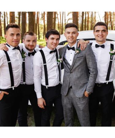Buy Aomig Extra Wide Braces for Men - 3.5 cm Strong Metal Clips Adjustable & Elastic - Unisex X Style - Buy Online on SooperMarket.com