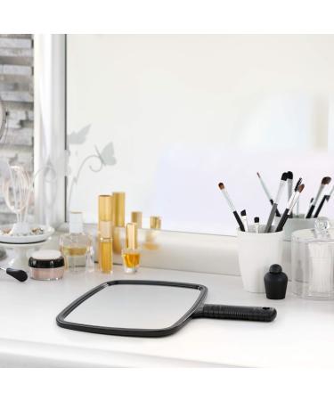 TRIXES Handheld Salon Hairdresser Mirror - Wide Angle 20x17.5cm - Black - Buy Online on SooperMarket.com