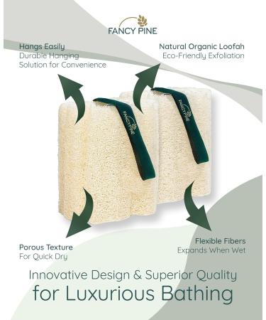 100% Natural Egyptian Luffa Sponge Set for Peeling Skin | Organic Dusch-Luffa Body Sponge for Cellulite & Dry Skin - Buy Online on SooperMarket.com