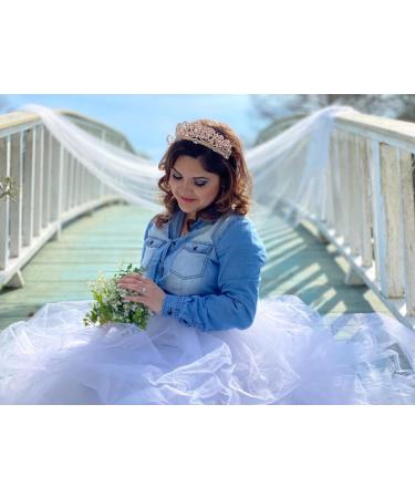 SNOWH Rhinestone Wedding Tiara - Rose Gold Princess Crown for Women and Girls - Buy Online on SooperMarket.com