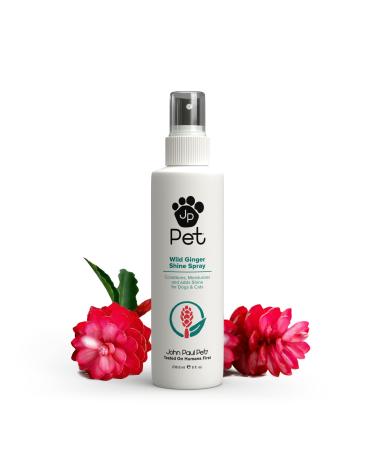 John Paul Pet Wild Ginger Shine Spray for Dogs and Cats, Soothes Conditions Moisturizes and Revitalizes Shine, Non-Aerosol, 8-Ounce