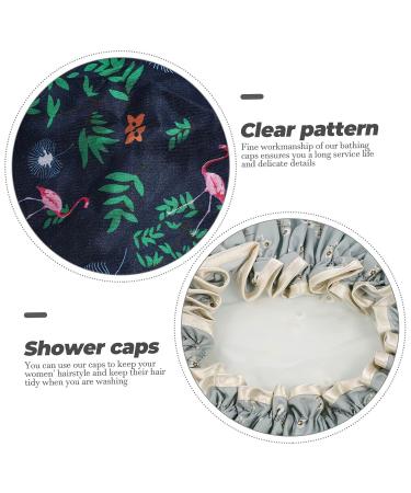 3-Piece FRCOLOR Double-Layer Satin Shower Cap Set for Women - Water-Proof, Breathable & Stylish Hair Protection - Buy Online on SooperMarket.com