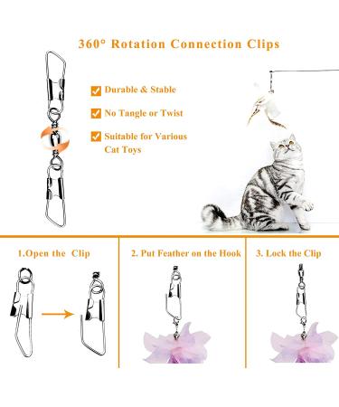 Jetczo Cat Wand Toy - Feather Replacements with Bells for Interactive Exercise - 6 Piece Set - Buy Online on SooperMarket.com