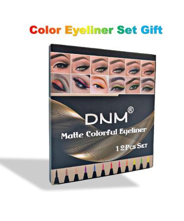 12 Colors Matte Liquid Eyeliner Set - Long Lasting Waterproof Eye Liner Pen - Colored Eyeliner Pencil for Bright and Colorful Look - Buy Online on SooperMarket.com