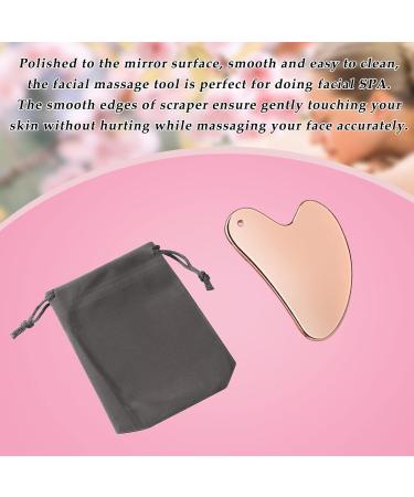 Stainless Steel Gua Sha Tool for Face & Body - Rose Gold Facial Massage Tool | Tighten Skin & Enhance Beauty | Includes Travel Pouch - Buy Online on SooperMarket.com