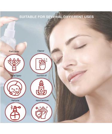 Symbah Small Spray Bottle 100ml Atomiser fine plastic Refillable Mist Empaty Spray Bottles for Traveling Make-up Skincare Cleaning Liquids 3 PCS with Funnel - Buy Online on SooperMarket.com
