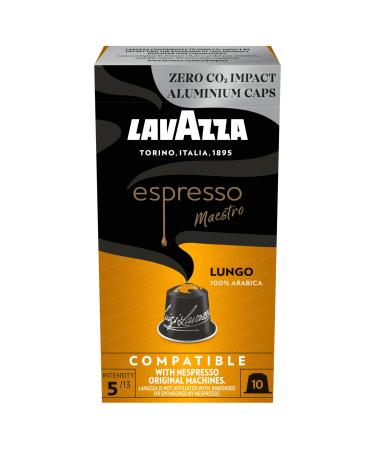 Lavazza Espresso Lungo floral and aromatic espresso 10 capsules Nespresso compatible Espresso Lungo 56 g (1 pack)