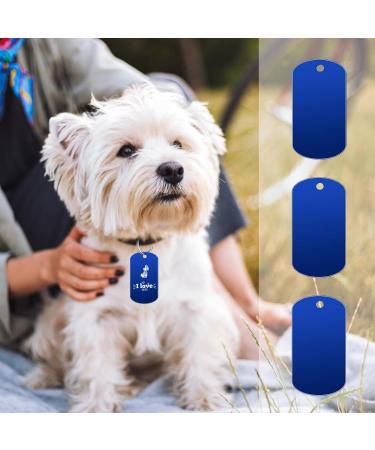 Mozeat 25pcs Pet ID Tags - Blank Aluminum Dog Tags (5x3 cm) for Personalization | Engrave Name Tags for Necklaces & Bracelets - Buy Online on SooperMarket.com