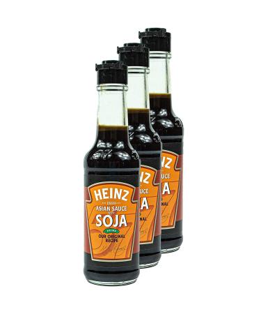 Heinz - 3 -pack Sweet Asian soy sauce in 150 ml of glass bottle - soy sauce Wort sauce made from soybeans and with fine herbs and spices soy 150 ml (3 pack)