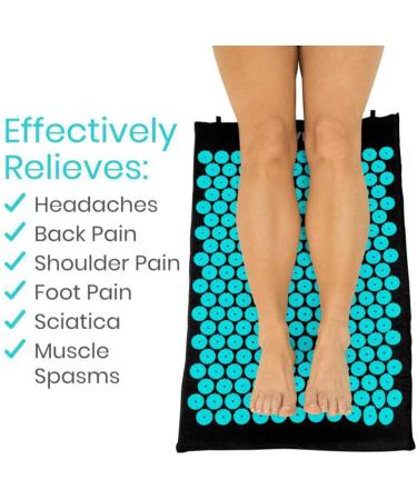 Almencla Neck - Acupressure Mat and Pillow Set - Relieves Stress Back Neck Blue - Buy Online on SooperMarket.com