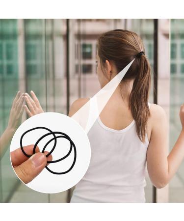100pcs Black Elastic Hair Bands Small Elastic Hair Bobbles For Women 2mm Thin Hair Tie for Kids Soft Hair Bands withou Metal Elastic Ponytail Holder Gentle Elastics Hair Ties - Buy Online on SooperMarket.com