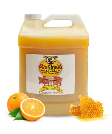 Howard Sun Shield Outside Wax for Wood Gallon Wood Wax with UV Protection Protect Outdoor Furniture from Sun and Moisture Damage 128 oz