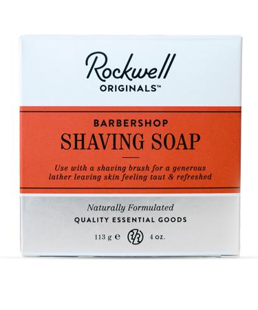 Rockwell Babershop Shaving Soap | Formulated with Shea Butter Coconut Oil & Wheat Protein for Smooth & Soothing Wet Shave | Ideal for Sensitive Skin & Thick Beards