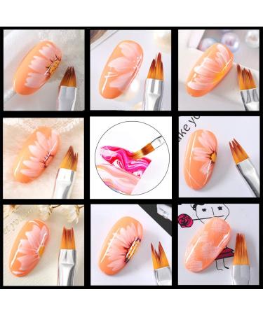 MWOOT 8-Piece Nail Brush Set | Gel Nail Art Pen & Liner Kit for Ombre Gradient Designs | Professional Nail Art Tools for Stunning Nails - Buy Online on SooperMarket.com