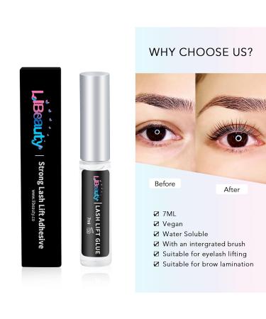 Libeauty Lash Lift Glue 7ml Eyelash Glue Large Capacity Brow Lift Glue Strong Sticky Hold Lash Glue for Eyelash Lifting - Buy Online on SooperMarket.com