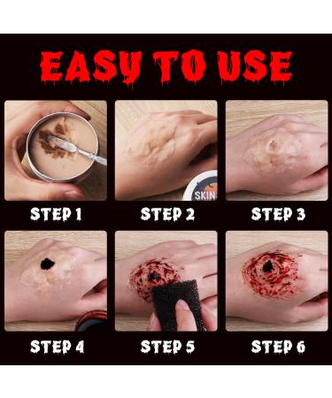 Ultimate Halloween SFX Makeup Kit | Scars Wax Fake Blood Face & Body Paint Set - Buy Online on SooperMarket.com