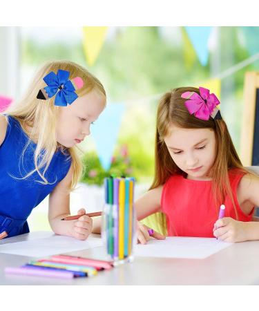 Whaline 8Pcs Back to School Bow Hair Clips - Colorful Pencil Hair Bows for Girls - Cheerleader Hair Accessories - Buy Online on SooperMarket.com