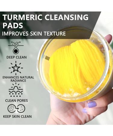 Turmeric Kojic Cleansing Pads - 60 Pack | Natural Face & Body Cleansing for Balanced Skin - Buy Online on SooperMarket.com