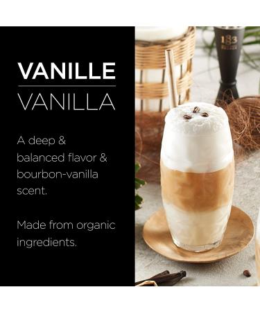 1883 Organic Vanilla Syrup 1 Liter - Smooth Flavor for Hot & Iced Beverages | Gluten-Free, Vegan, Non-GMO | Made in France | Glass Bottle - Buy Online on SooperMarket.com