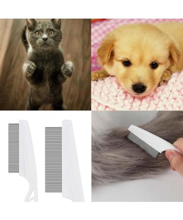 Flea Comb for Dogs 2-piece Set of Dog Fine Toothed Flea Comb Flea Comb for Cats Dogs Lice Combs Fine Tooth Comb Grooming Suitable for Removing Tears Stains from Dogs Fleas Lice - Buy Online on SooperMarket.com