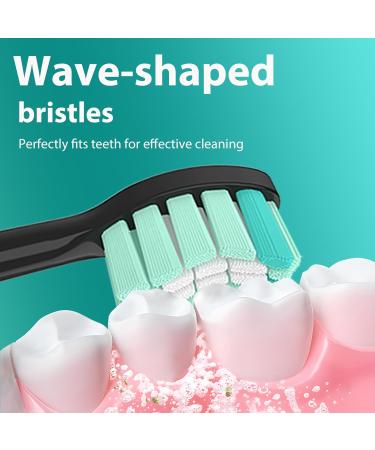 LINILEEA Toothbrush Replacement Heads Black Compatible with Philips Sonicare Click On Electric Toothbrush 8Pack Balck 1 count (Pack of 8) - Buy Online on SooperMarket.com