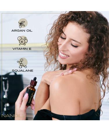 Nanoil Argan Oil 50ml - Pure Cold-Pressed Organic Oil for Hair Body & Face | Natural Care & Anti-Aging Solution - Buy Online on SooperMarket.com