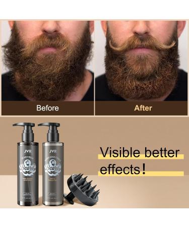 JVR Premium 3-in-1 Beard Care Set - Bartshampoo for Men Complete Beard Wash & Conditioner (2x200ML) | Perfect Bart Gift - Buy Online on SooperMarket.com