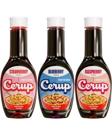 Fruit Smoothie Cerup Pack. Syrup for Cereal. Delicious breakfast for kids and adults. Make boring cereal fun with a touch of sweetness. Many tasty flavors! Delicious breakfast idea!
