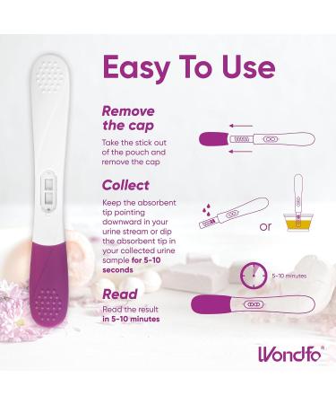 Wondfo Pregnancy Test Sticks 25 Pack - Rapid Detection Midstream Get One Step HCG Urine Test Result at Home - Get your HCG Result in 5 Seconds 25 count (Pack of 1) - Buy Online on SooperMarket.com