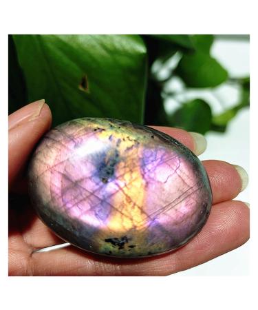 Natural Gemstone Beautiful Purple Light Labrador Palm Stone Crystal Spiritual Crystal Home Decoration Stone Collection (Color : 40-50g Size : 1pc) 1pc 40-50g