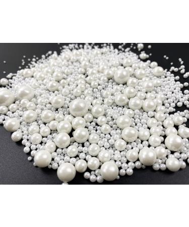 Edible Pearl Sugar Sprinkles White Candy 120g/ 4.2oz Baking Edible Cake Decorations Cupcake Toppers Cookie Decorating Ice Cream Toppings Celebrations Shaker Jar Wedding Shower Party Chirstmas Supplies A white - Buy Online on SooperMarket.com