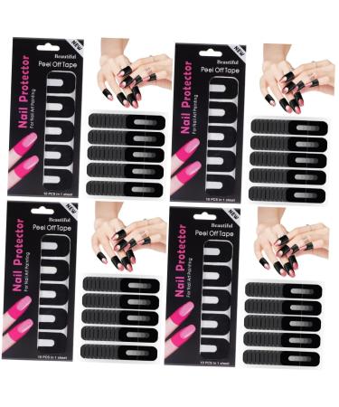 FRCOLOR 400 Sheets protective case protective oil Nail Care Tools Nail Polish Guard Cuticle Protector For Nail Painting protector safety mask protective film tearable 3.00X2.50X0.10CMx4pcs As Shownx4pcs