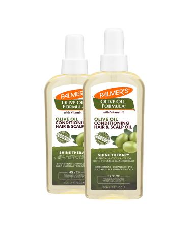 Palmers Olive Oil Formula Hair Conditioning and Scalp Oil Spray Hydration and Shine Therapy for Dry or Damaged Hair Promotes Scalp Health 5.1 Oz (Pack of 2) 5.1 Fl Oz (Pack of 2)