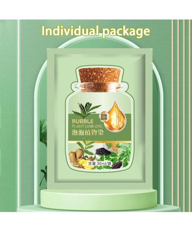 10Pcs Natural Black Bubble Hair Dye | Long-lasting Plant-Based Hair Coloring | Mild & Refreshing 30ml Hair Care Solution - Buy Online on SooperMarket.com