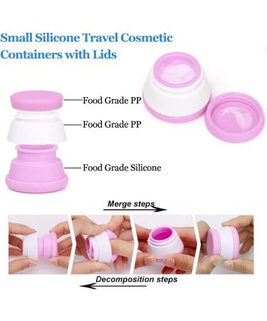 4 Pack Multi-Colored Cosmetic Containers 20ml - Silicone Screw Cap for Creams Lotions & Tablets - Ideal for Travel & Outdoor Use - Buy Online on SooperMarket.com
