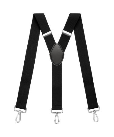 Sencillo Suspenders Men with Carabiner Y-Shape 1 Black
