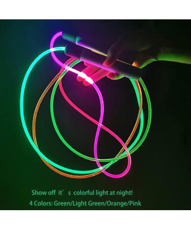 Glowing LED Jump Rope for Kids and Adults - Adjustable Colorful Light-Up Skipping Rope for Indoor and Outdoor Fitness Activities - Buy Online on SooperMarket.com
