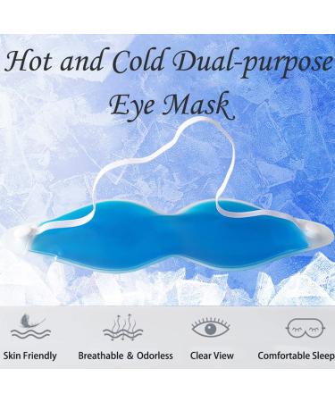 Reusable Cooling Eye Mask for Hot Cold Treatment - 2 Pack Blue Eye Mask for Eye Strain, Puffy Eyes, Dark Circles & Fine Lines - Buy Online on SooperMarket.com