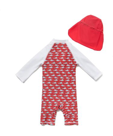 BONVERANO Baby Boys Swimsuit | UPF 50+ Long-Sleeve Swordfish Bathing Suit 12-18 Months - Buy Online on SooperMarket.com