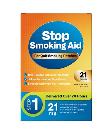Neenoxtub Smoking Aid Stop Smoking Patches to Quit Smoking - Step 1 Easy and Effective Anti-Smoking Stickers Step 1  21 Patches 21 mg